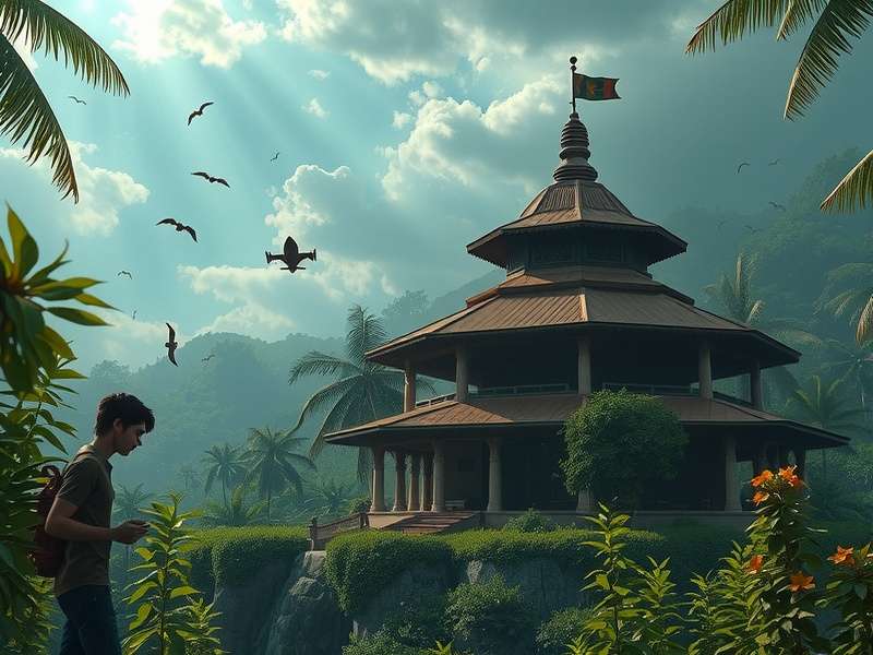 लैपटॉप स्क्रीन पर June's Journey गेमप्ले दिखाता हुआ दृश्य