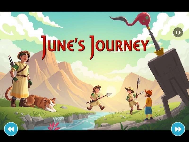 A detailed screenshot of the June's Journey game interface showing a lush hidden object scene