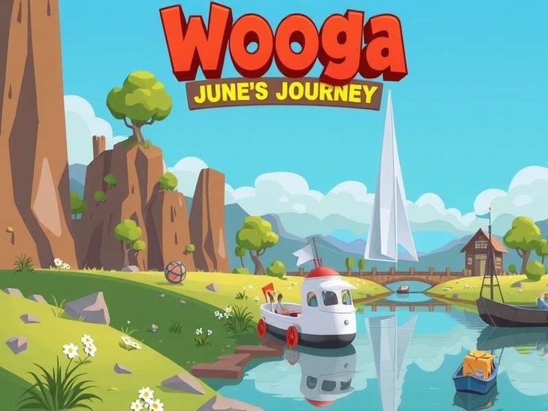 June Parker standing on the terrace of her mansion on Orchid Island, overlooking a lush garden and ocean in the 1920s art deco style