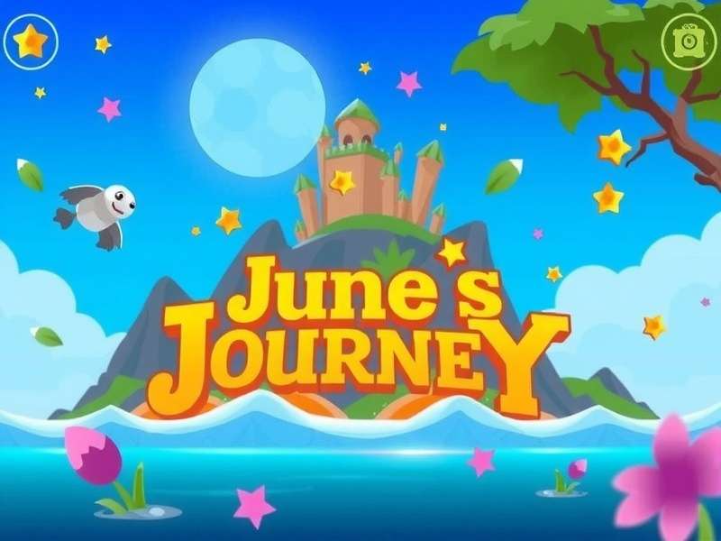 Screenshot of June's Journey game interface on Facebook showing a lush island scene