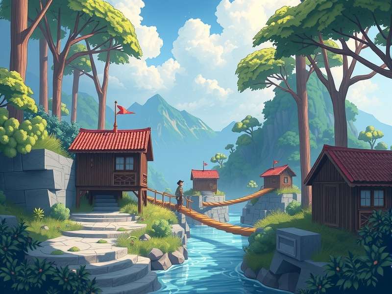 A beautifully decorated Orchid Island in June's Journey, showing mansions, gardens, and decorations