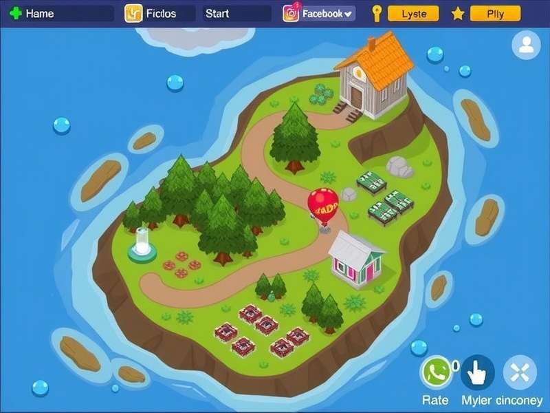 Vibrant hidden object game scene with 1920s aesthetic