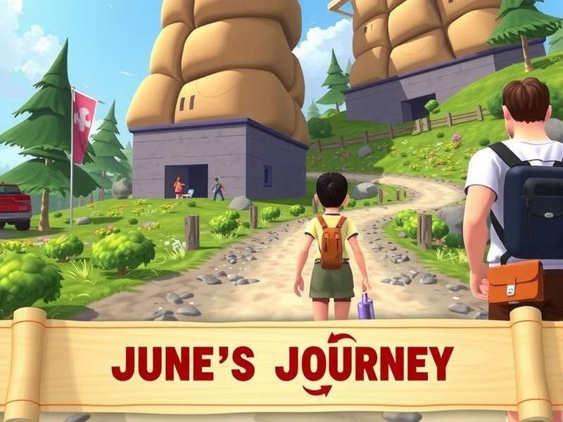 June's Journey gameplay on a laptop screen