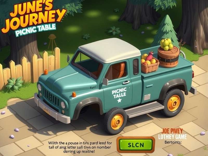 June's Journey Picnic Table Truck showcasing intricate Victorian design with ornate details and a scenic picnic setup