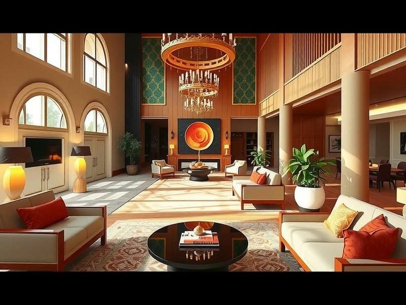 June S Journey pic of an Indian hotel lobby featuring ornate pillars, rich textiles, and hidden objects waiting to be discovered