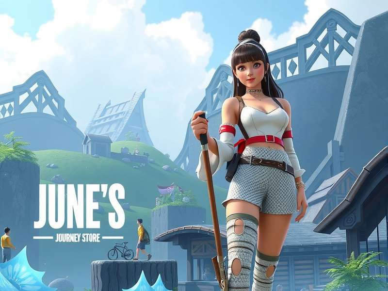 June's Journey Store – vibrant in-game shop with seasonal decorations and exclusive items