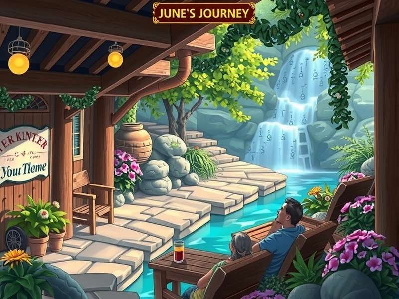 June's Journey hidden object game scene with seasonal decorations and clues