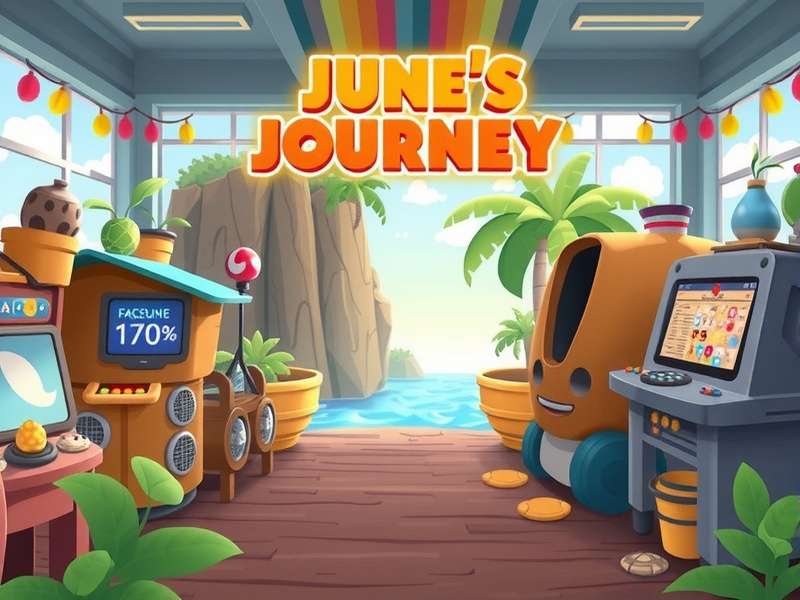 June's Journey Facebook Gameroom gameplay scene with hidden objects in a lush garden setting