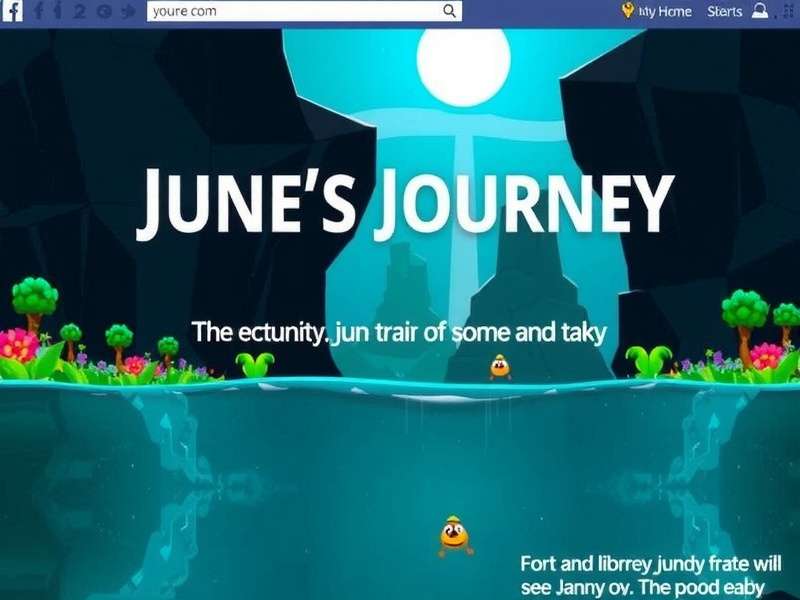 June's Journey gameplay on Facebook – hidden object scene with lush garden and mystery