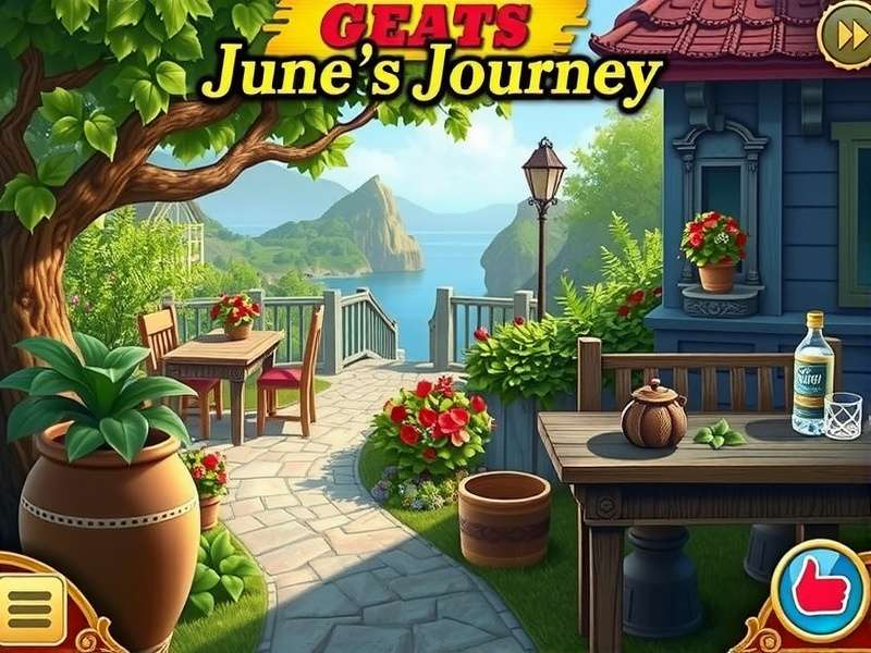 June's Journey hidden object game scene with tropical island mystery