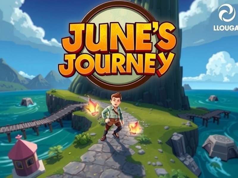 June's Journey PC Download – Hidden object gameplay scene on Windows 11 laptop with vibrant graphics